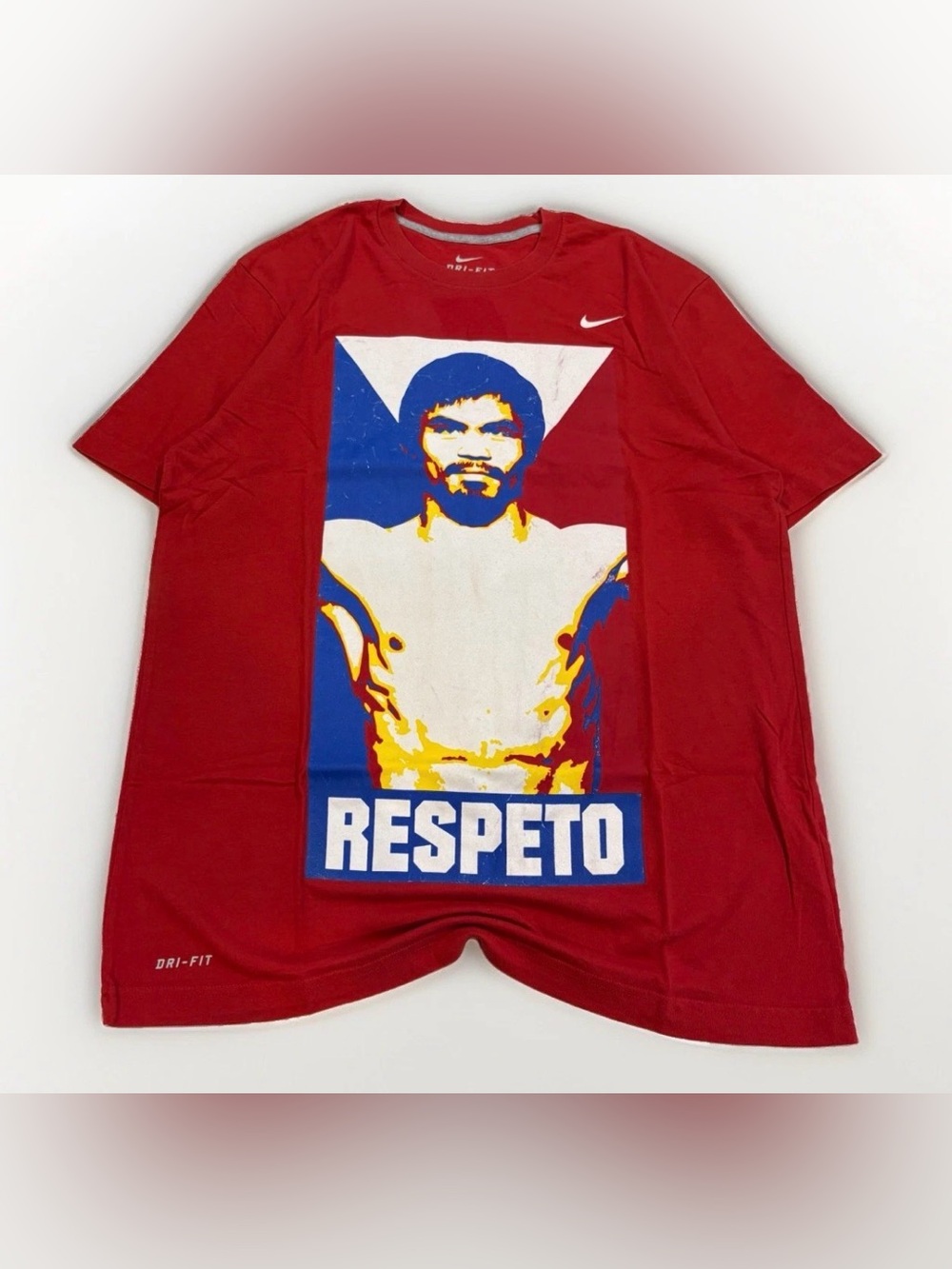 Nike Manny Pacquiao Dri-Fit T-Shirt Respeto Boxing Tee Size Large Rare